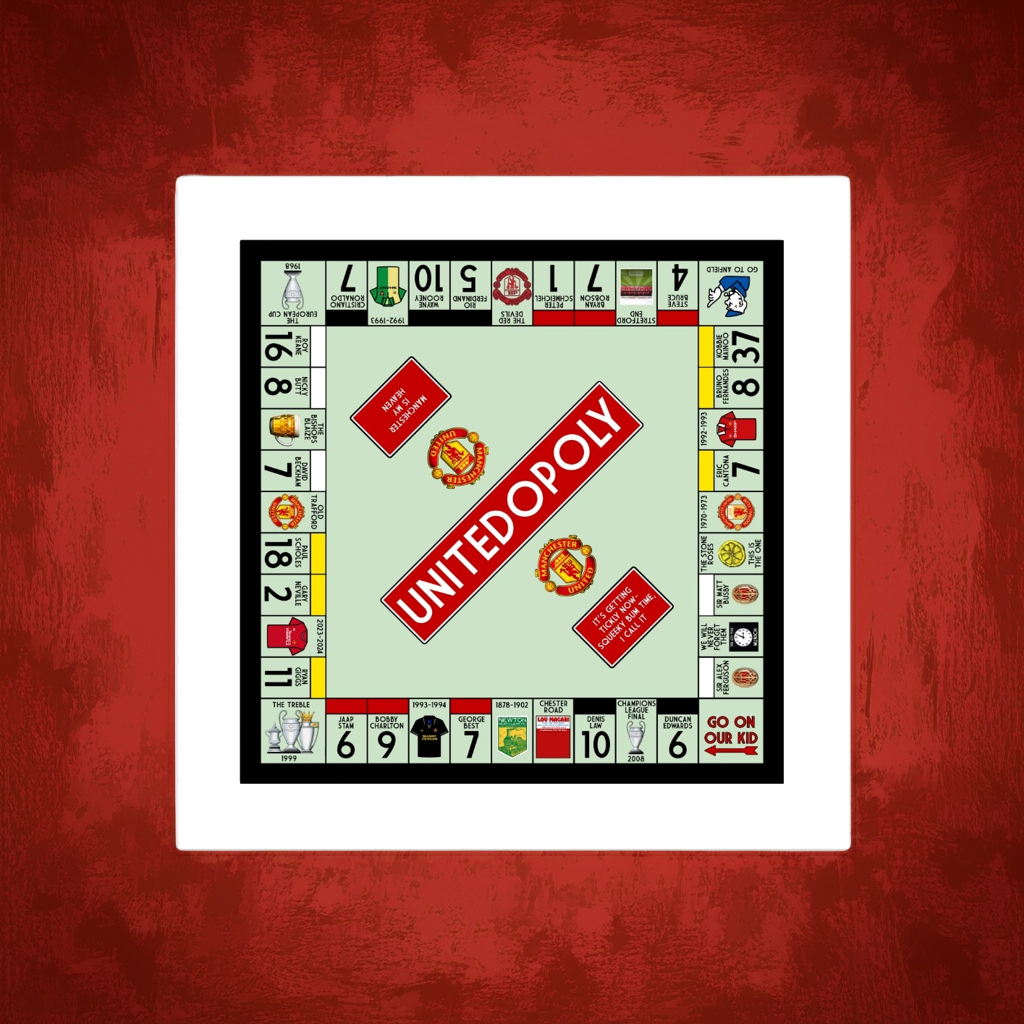 MANCHESTER UNITED FC MONOPOLY PRINT