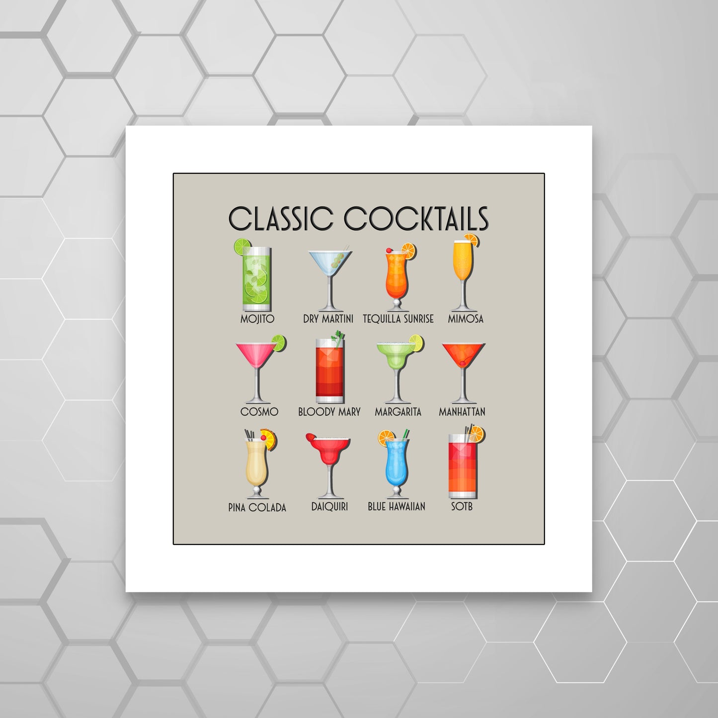 CLASSIC COCKTAILS PRINT