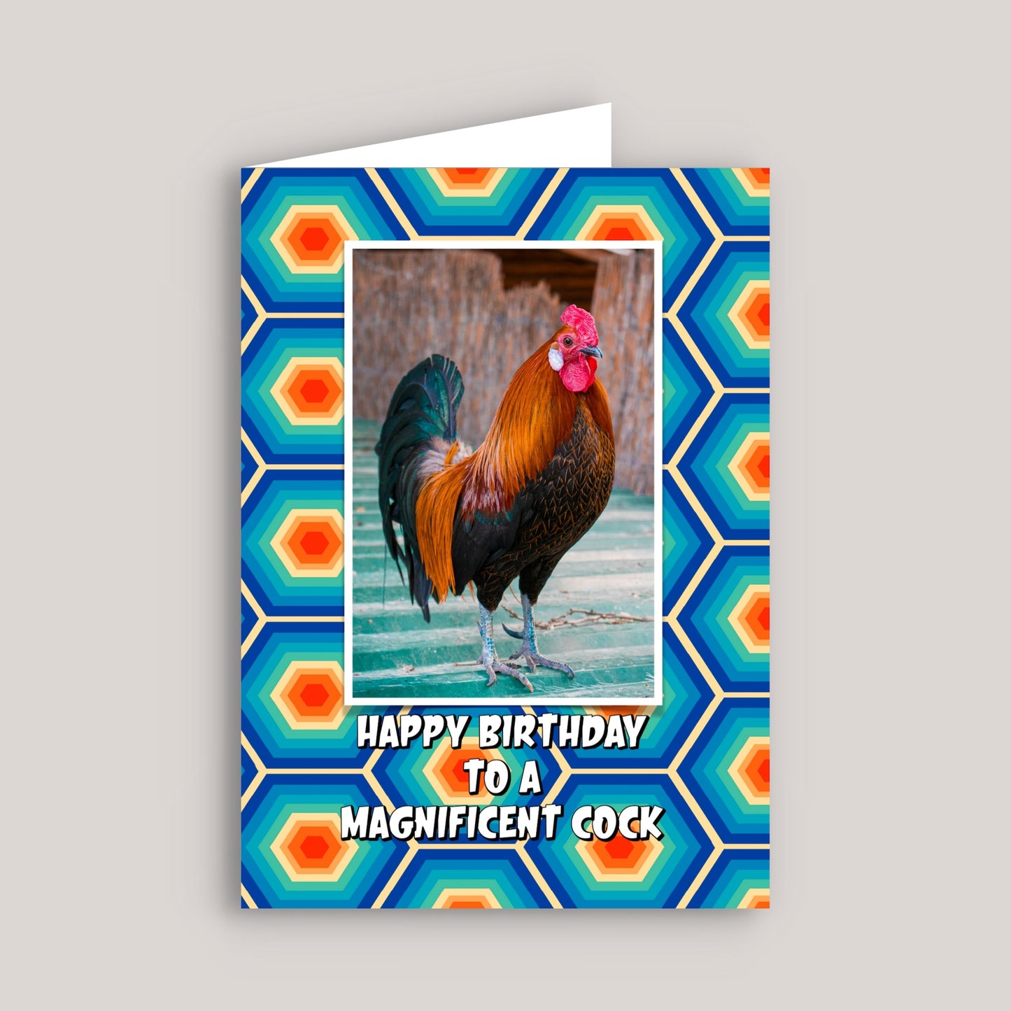 HAPPY BIRTHDAY TO A MAGNIFICENT COCK GREETINGS CARD