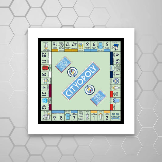 MANCHESTER CITY FC MONOPOLY PRINT