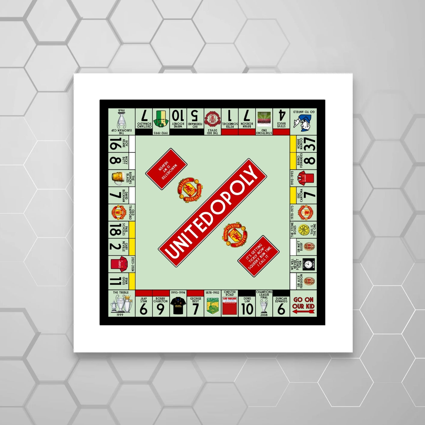 MANCHESTER UNITED FC MONOPOLY PRINT