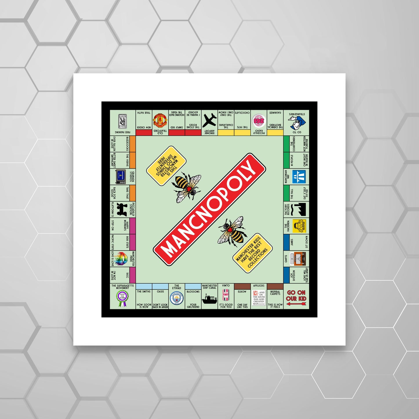 Manchester Mancnopoly Print (Unframed)
