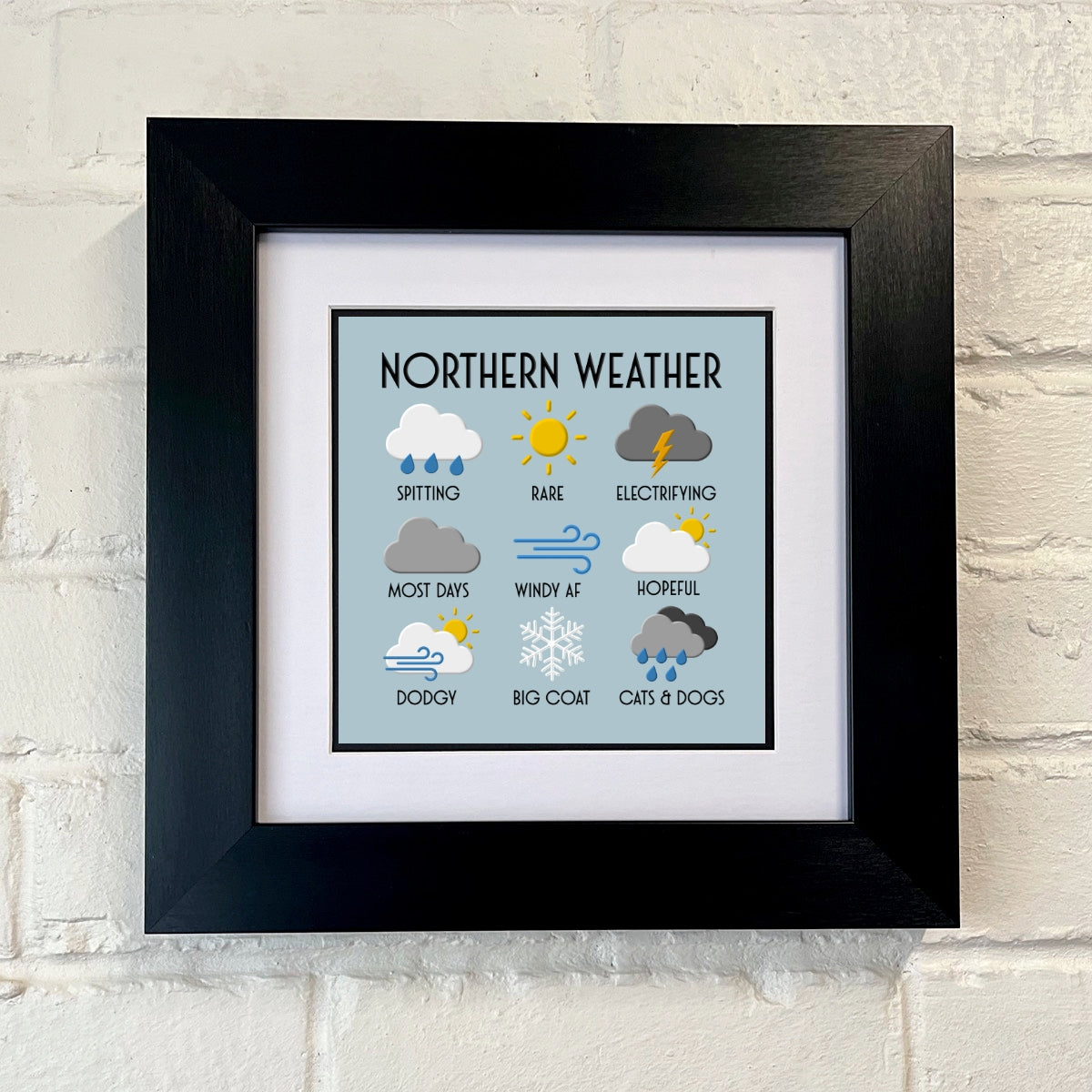 NORTHERN WEATHER FRAMED PRINT