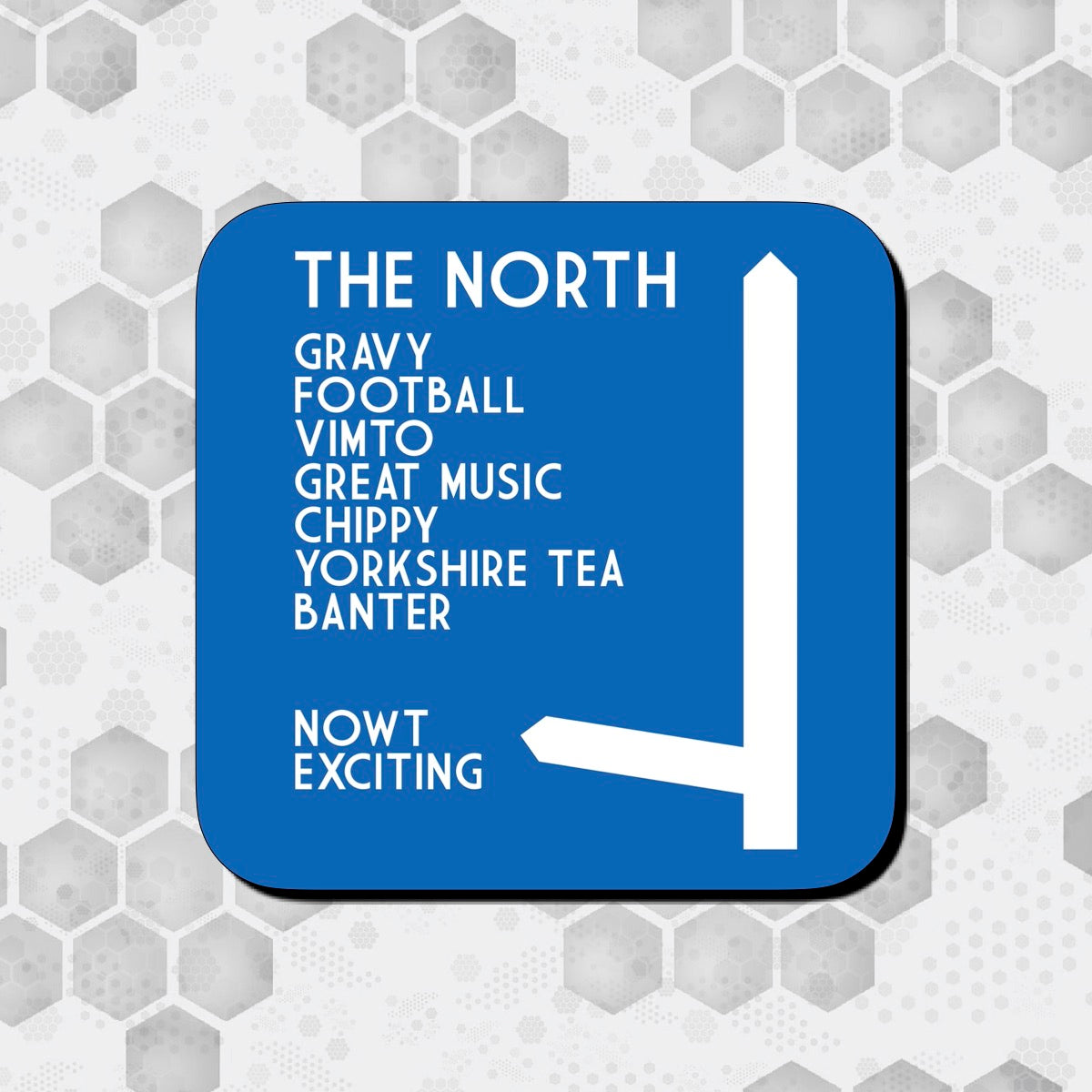 THE NORTH MOTORWAY SIGN COASTER
