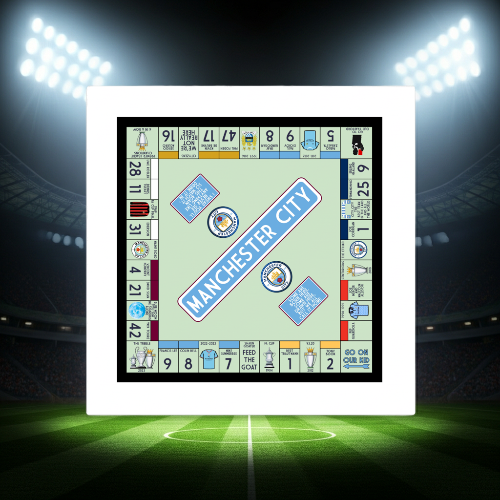 Manchester City Inspired Football Art Print