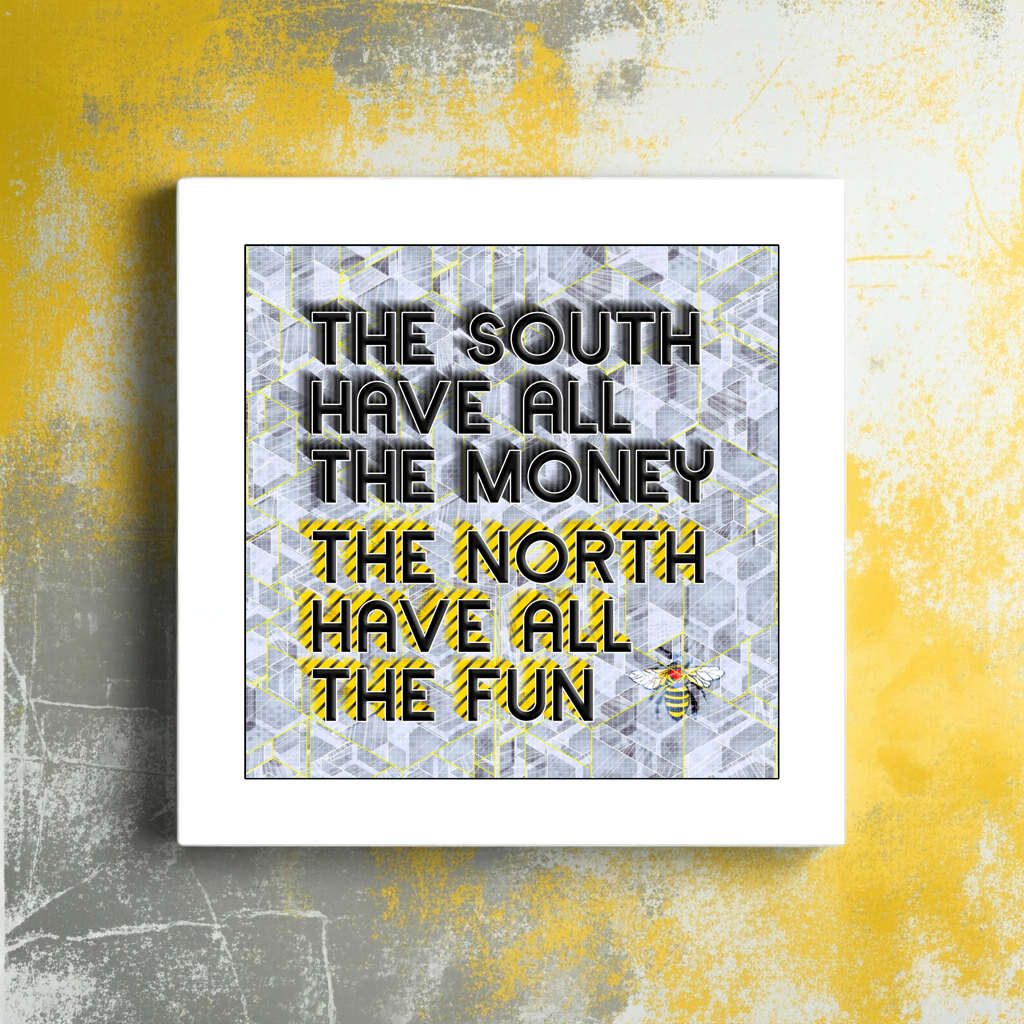 THE SOUTH HAVE ALL THE MONEY THE NORTH HAVE ALL THE FUN PRINT