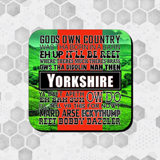 YORKSHIRE SAYINGS COASTER