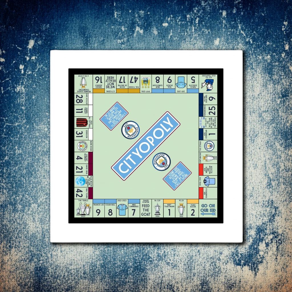 MANCHESTER CITY FC MONOPOLY PRINT