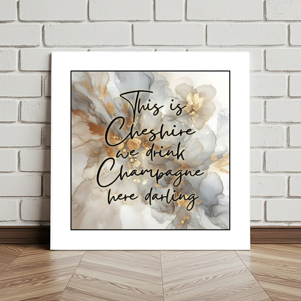 THIS IS CHESHIRE CHAMPAGNE PRINT
