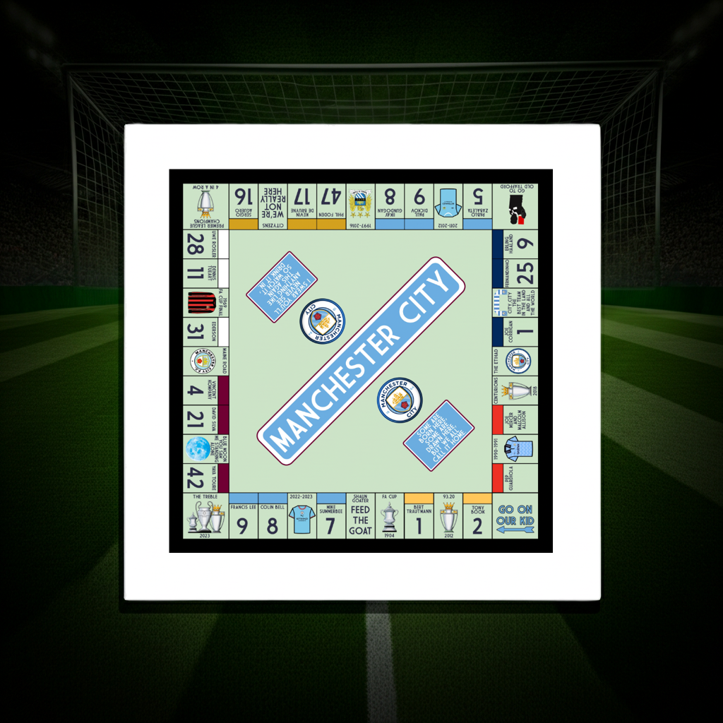 Manchester City Inspired Football Art Print