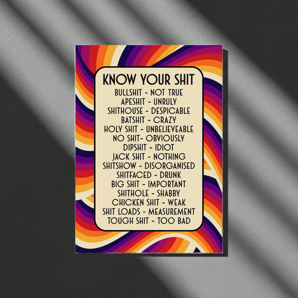 KNOW YOUR SHIT A4 PRINT