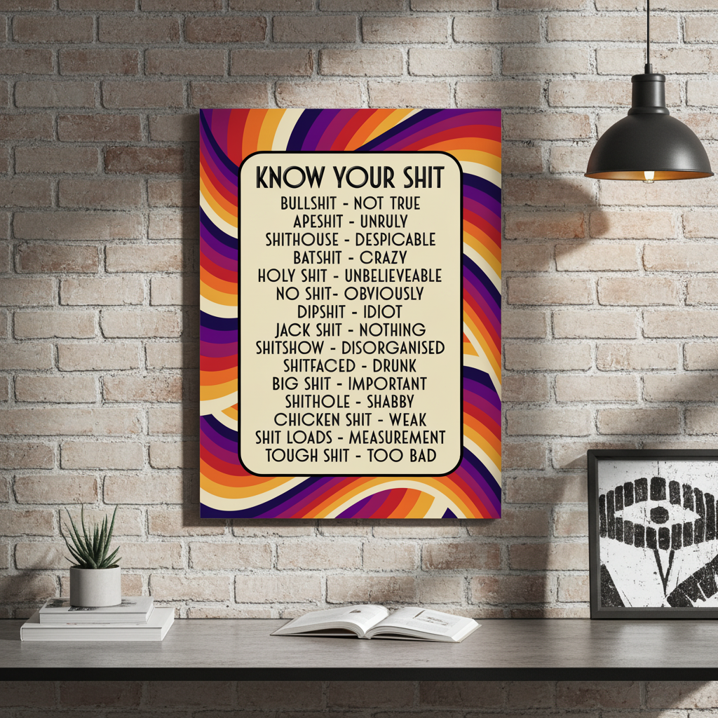 KNOW YOUR SHIT A4 PRINT