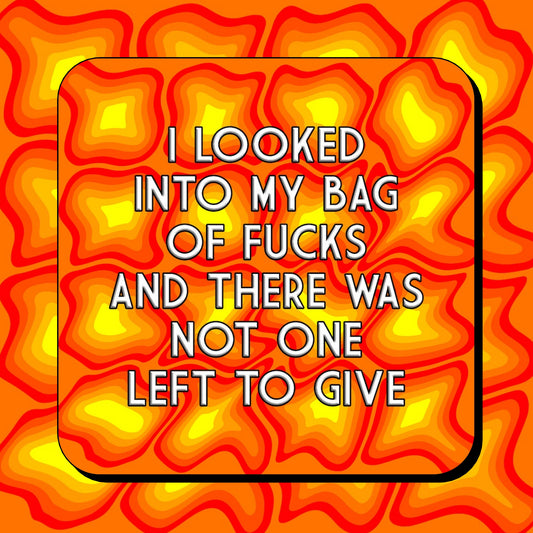 BAG OF FUCKS COASTER