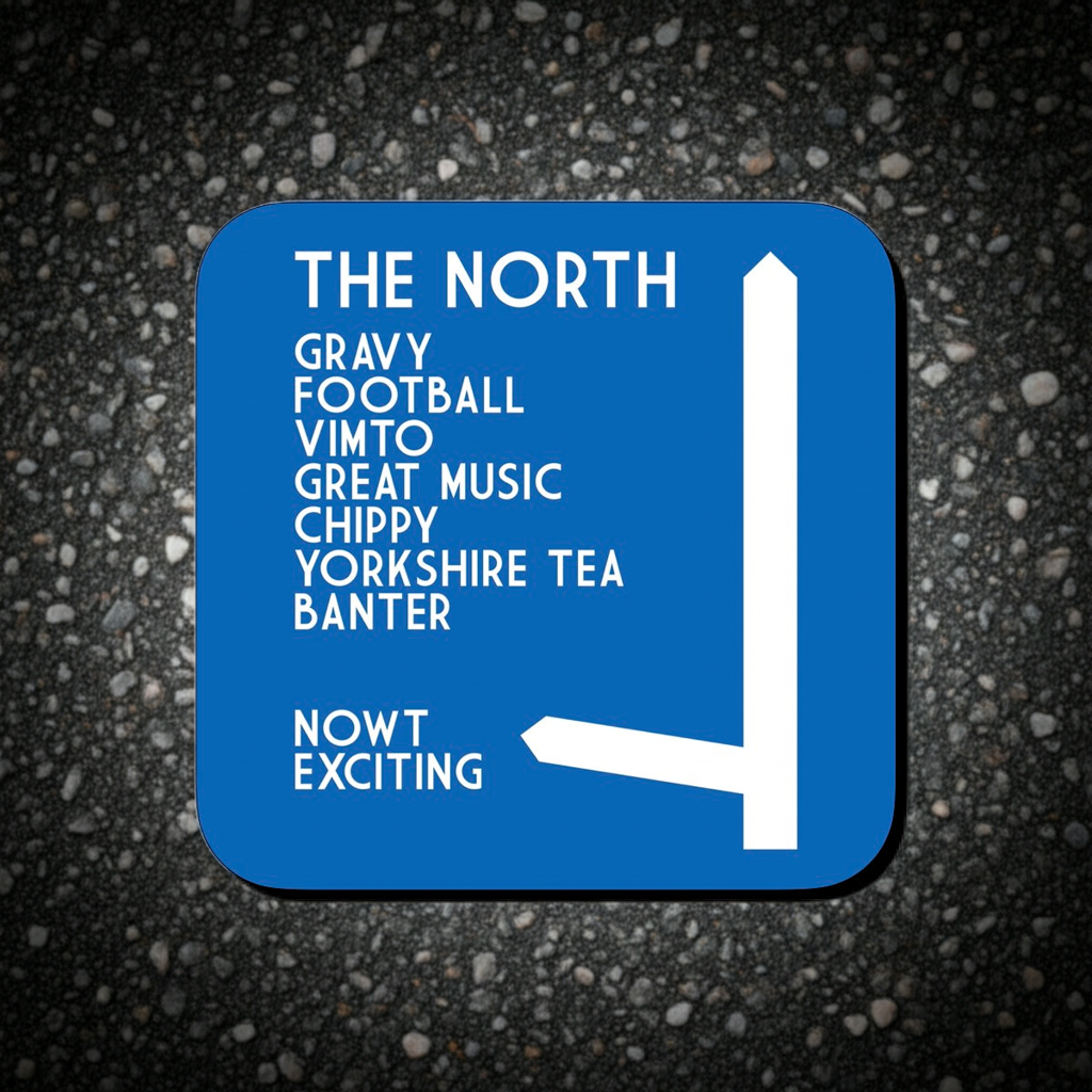 THE NORTH MOTORWAY SIGN COASTER