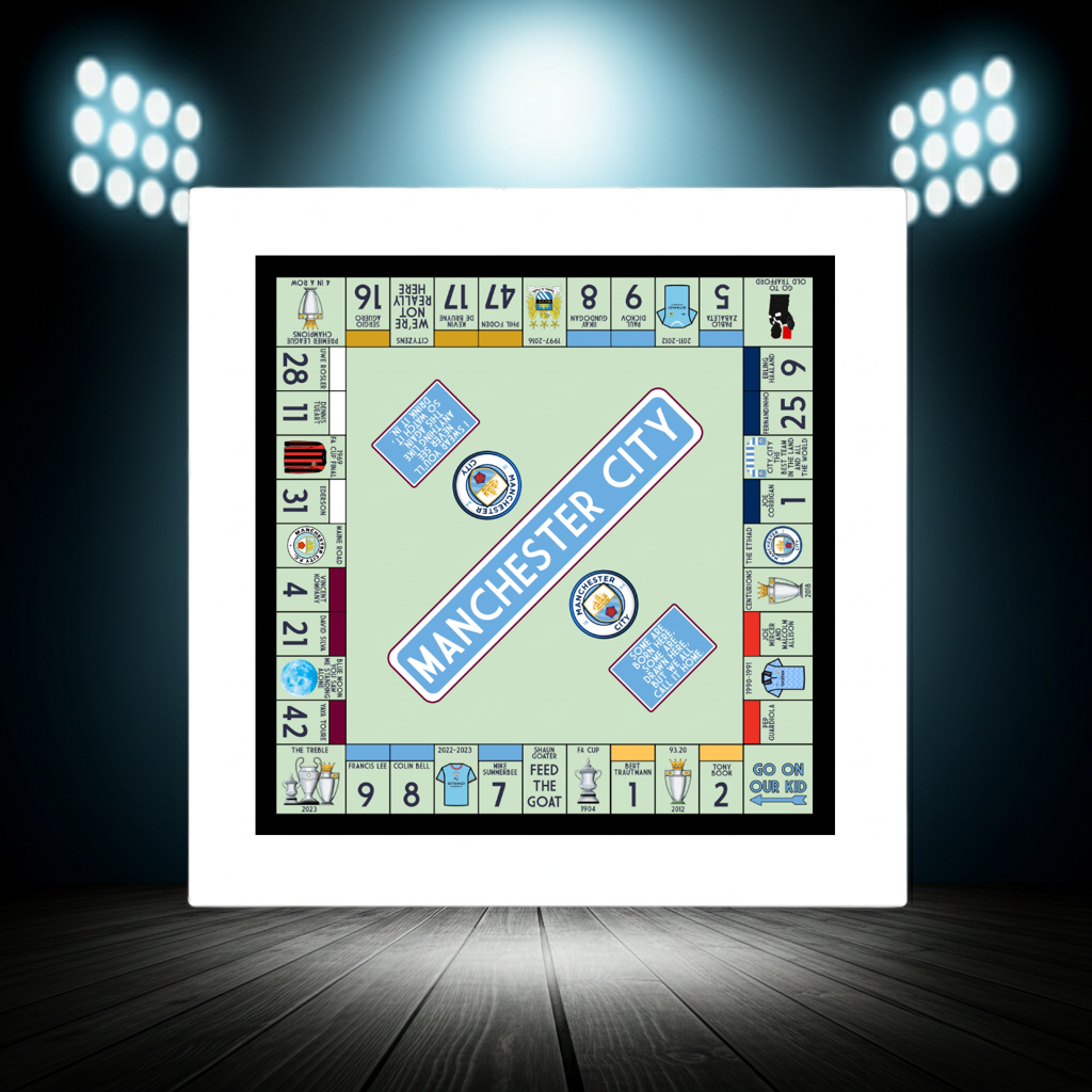 Manchester City Inspired Football Art Print