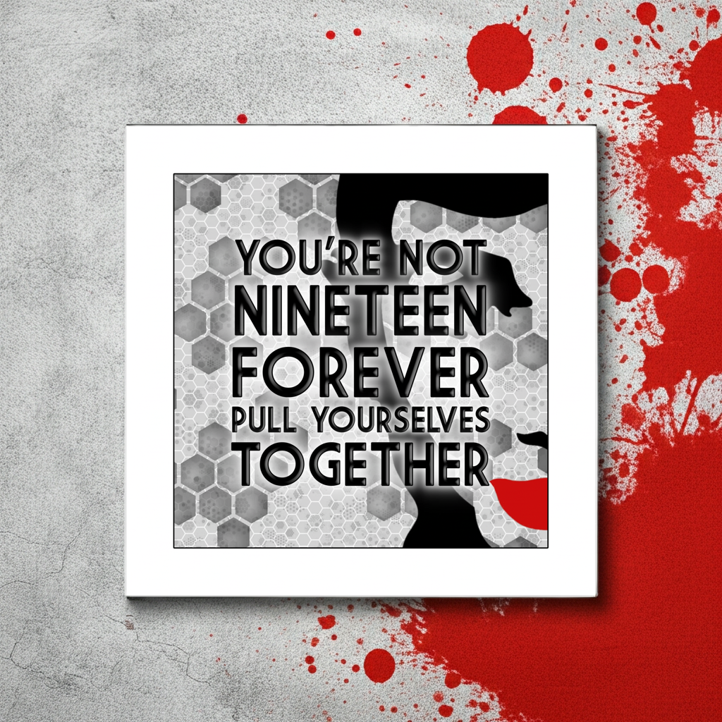 NOT NINETEEN FOREVER PRINT