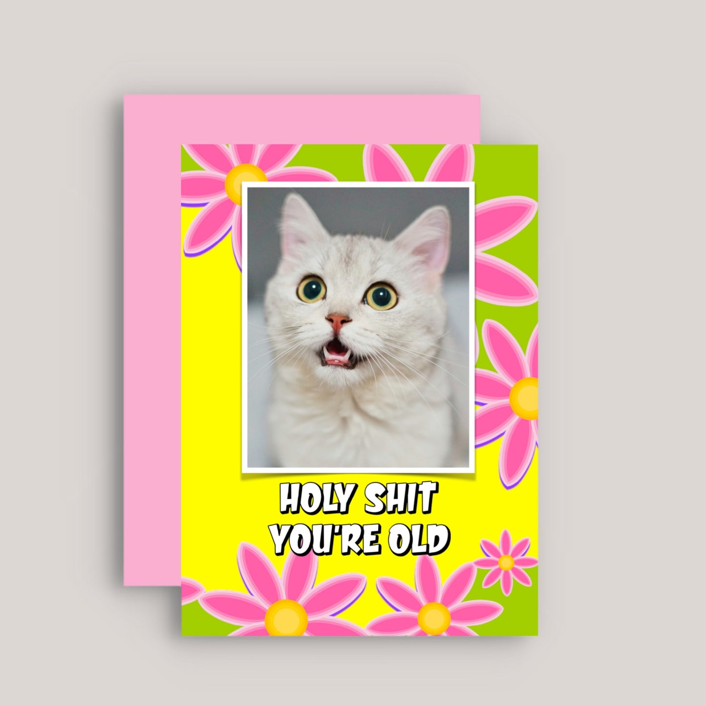HOLY SHIT YOU'RE OLD GREETINGS CARD