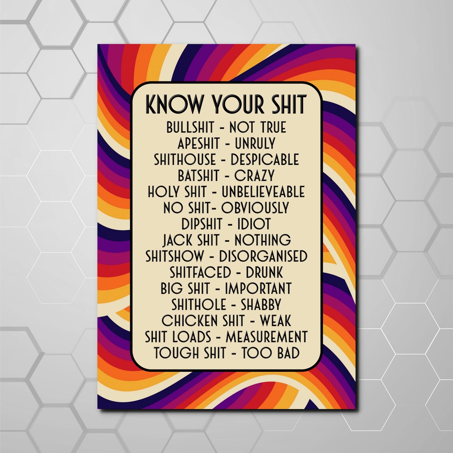 KNOW YOUR SHIT A4 PRINT