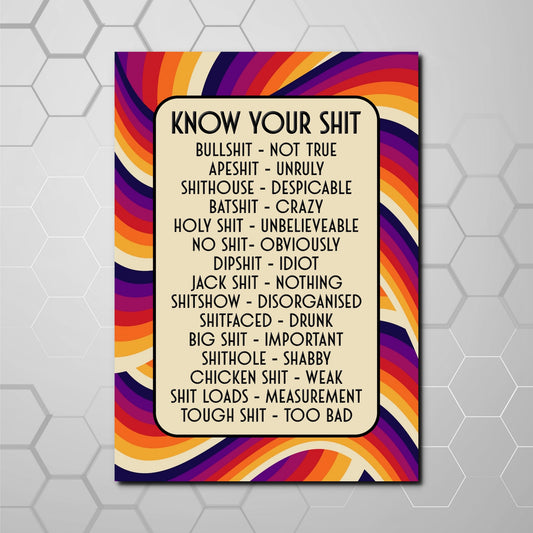 KNOW YOUR SHIT A4 PRINT
