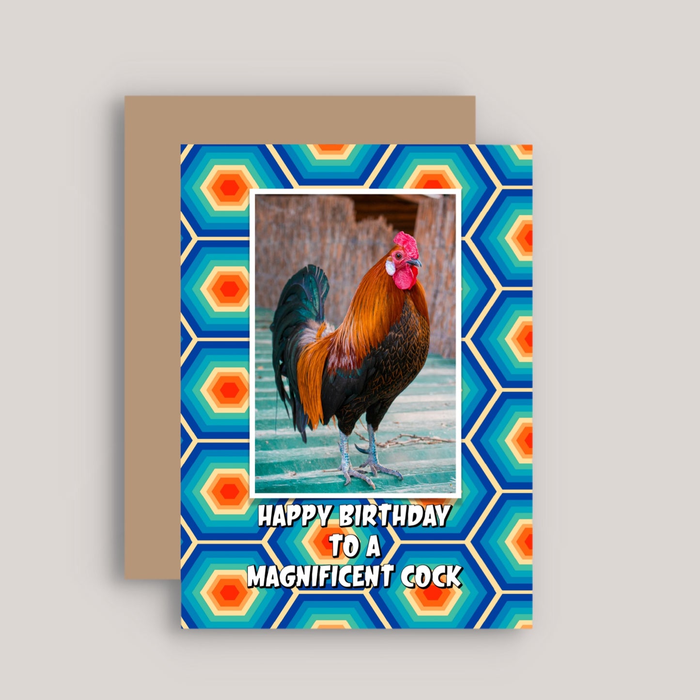HAPPY BIRTHDAY TO A MAGNIFICENT COCK GREETINGS CARD