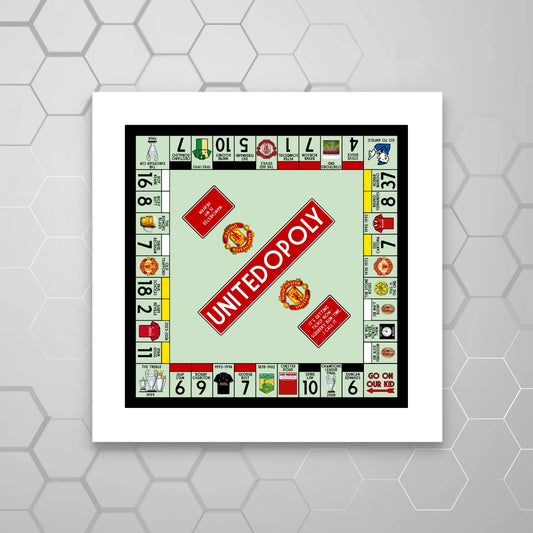 MANCHESTER UNITED  FC MONOPOLY PRINT