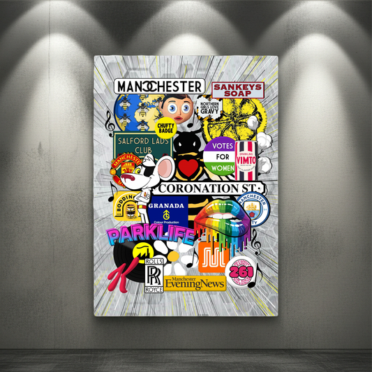 MANCHESTER ICONS A4 PRINT