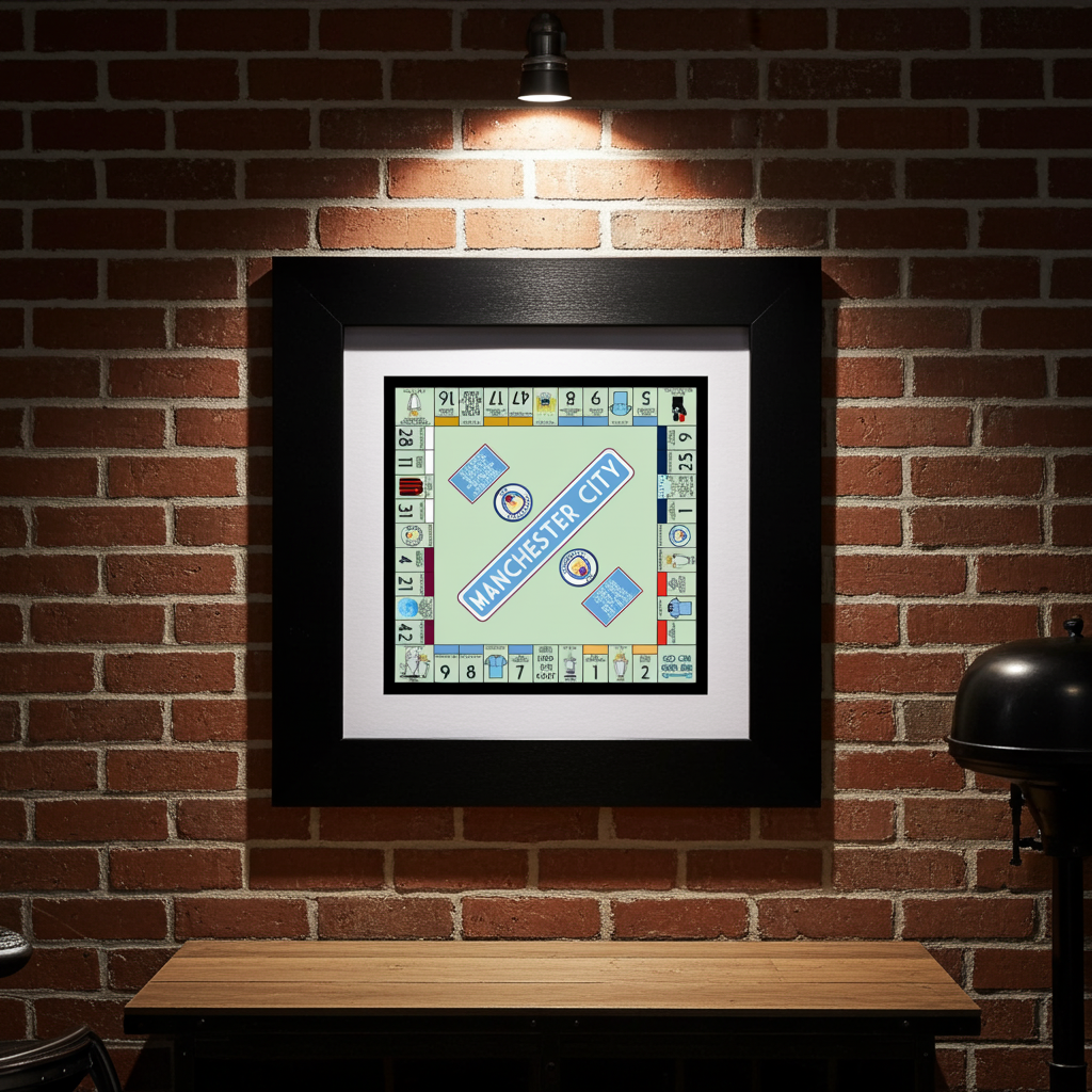 MANCHESTER CITY FRAMED PRINT