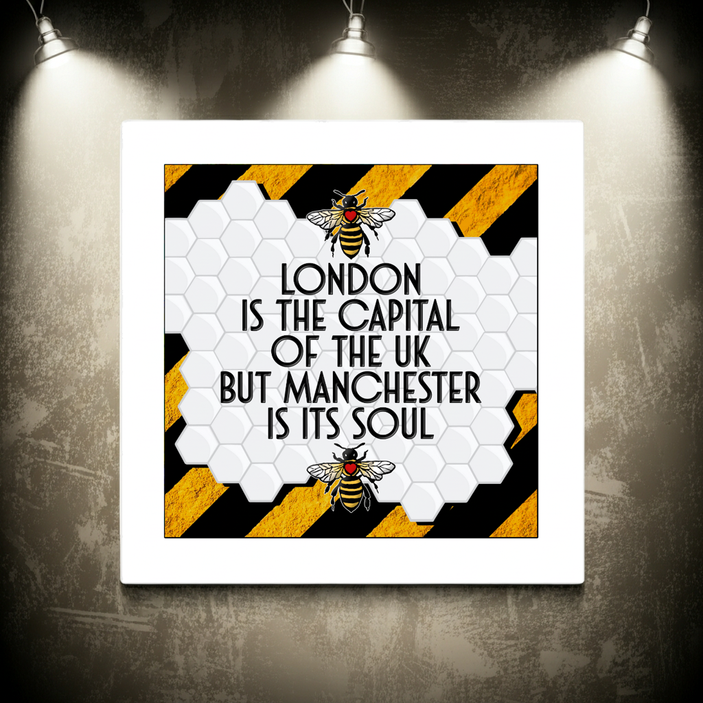 LONDON IS THE CAPITAL OF THE UK BUT MANCHESTER IS ITS SOUL PRINT