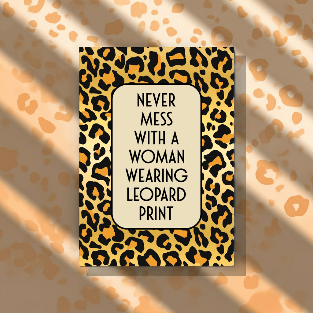 NEVER MESS WITH A WOMAN WEARING LEOPARD PRINT A4