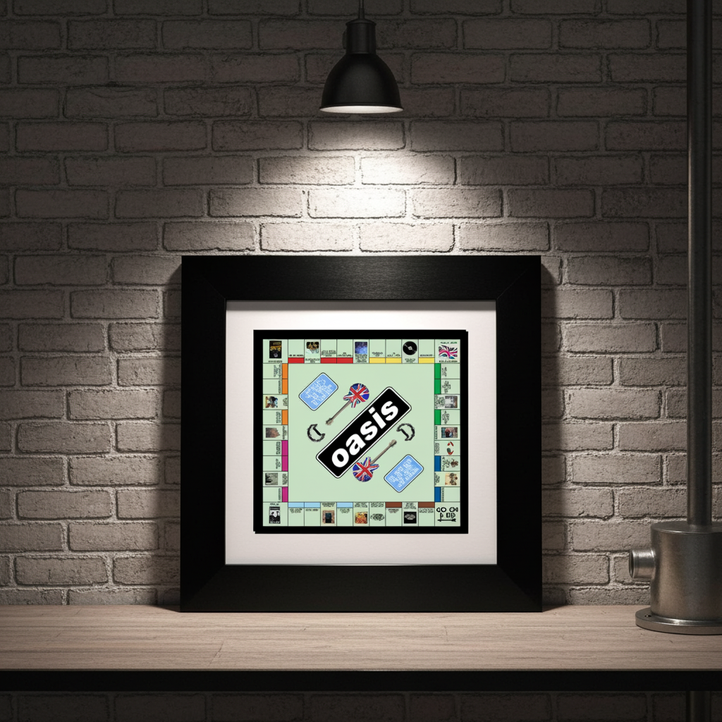 Oasis Inspired Framed Print | Manchester Music Artwork