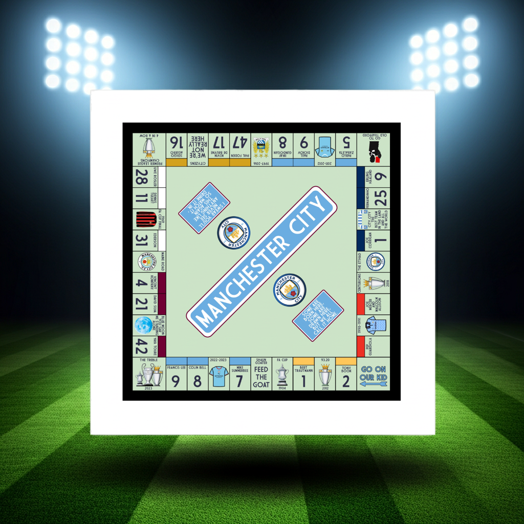 Manchester City Inspired Football Art Print