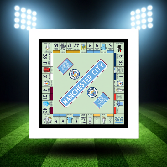Manchester City Inspired Football Art Print