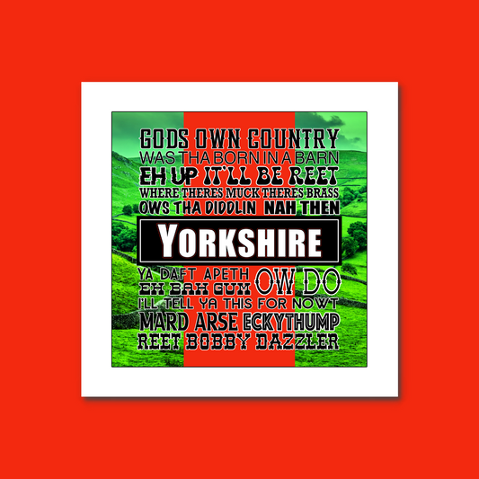 YORKSHIRE SAYINGS PRINT