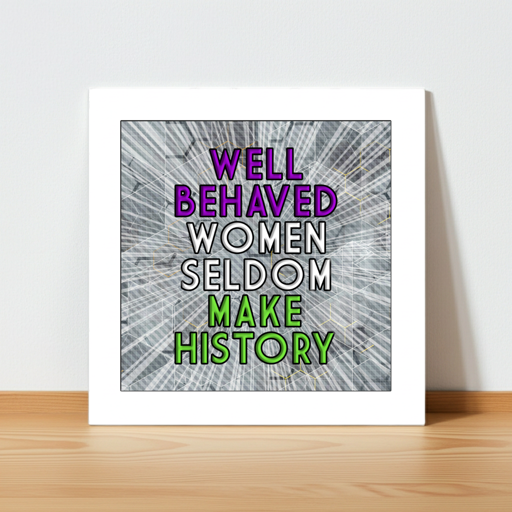 WELL BEHAVED WOMEN SELDOM MAKE HISTORY PRINT