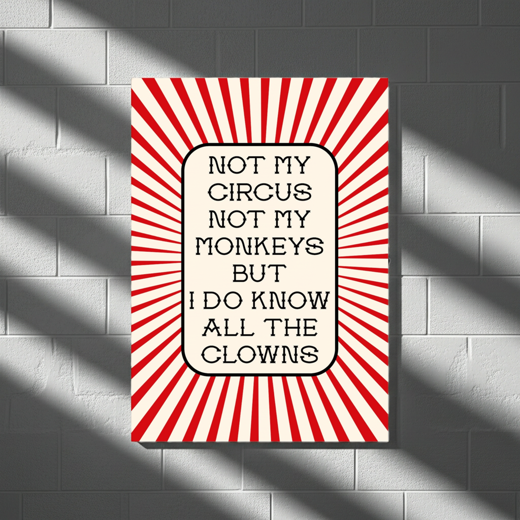 NOT MY CIRCUS A4 PRINT