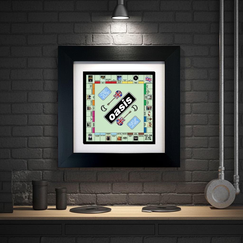 Oasis Inspired Framed Print | Manchester Music Artwork
