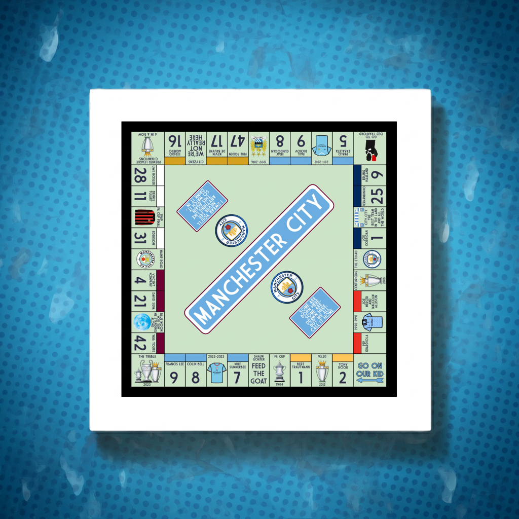 Manchester City Inspired Football Art Print