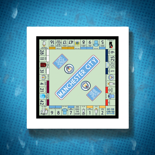 Manchester City Inspired Football Art Print