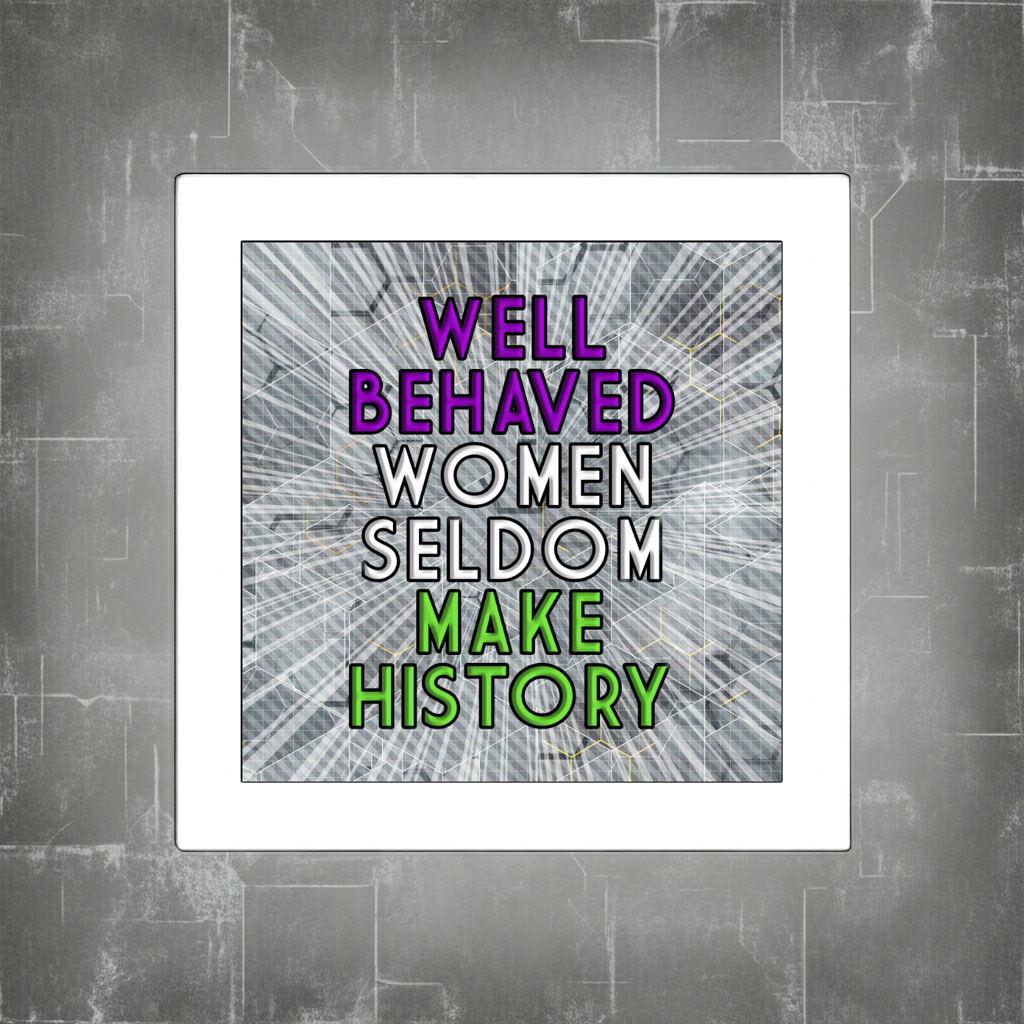 WELL BEHAVED WOMEN SELDOM MAKE HISTORY PRINT