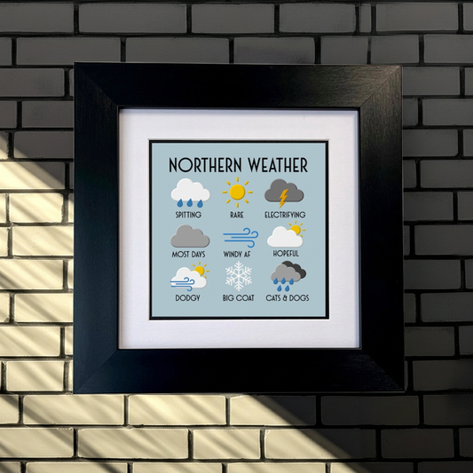 NORTHERN WEATHER FRAMED PRINT