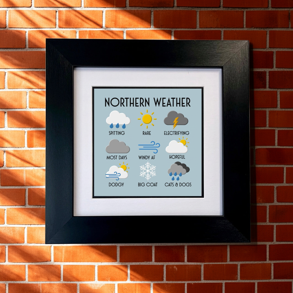 NORTHERN WEATHER FRAMED PRINT