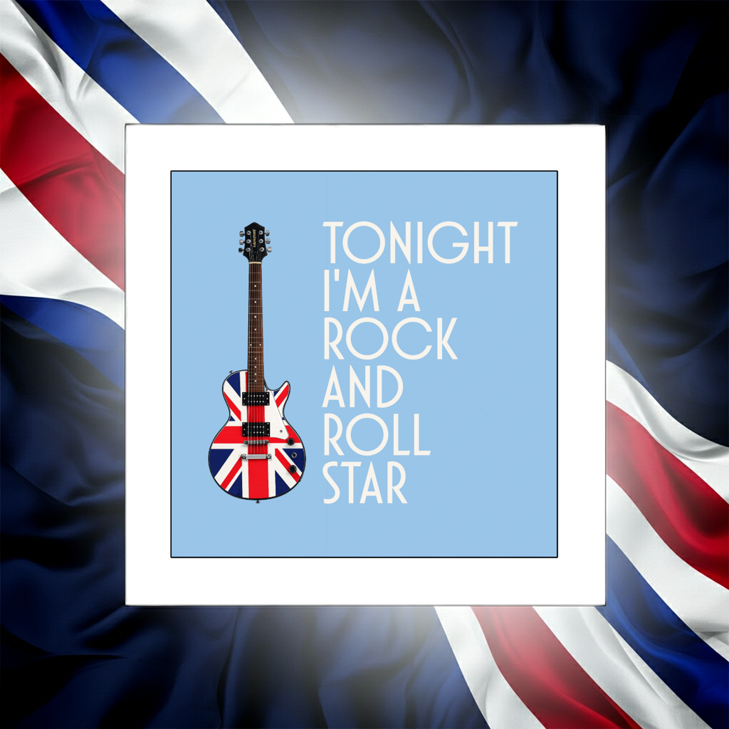 ROCK AND ROLL STAR LYRIC PRINT