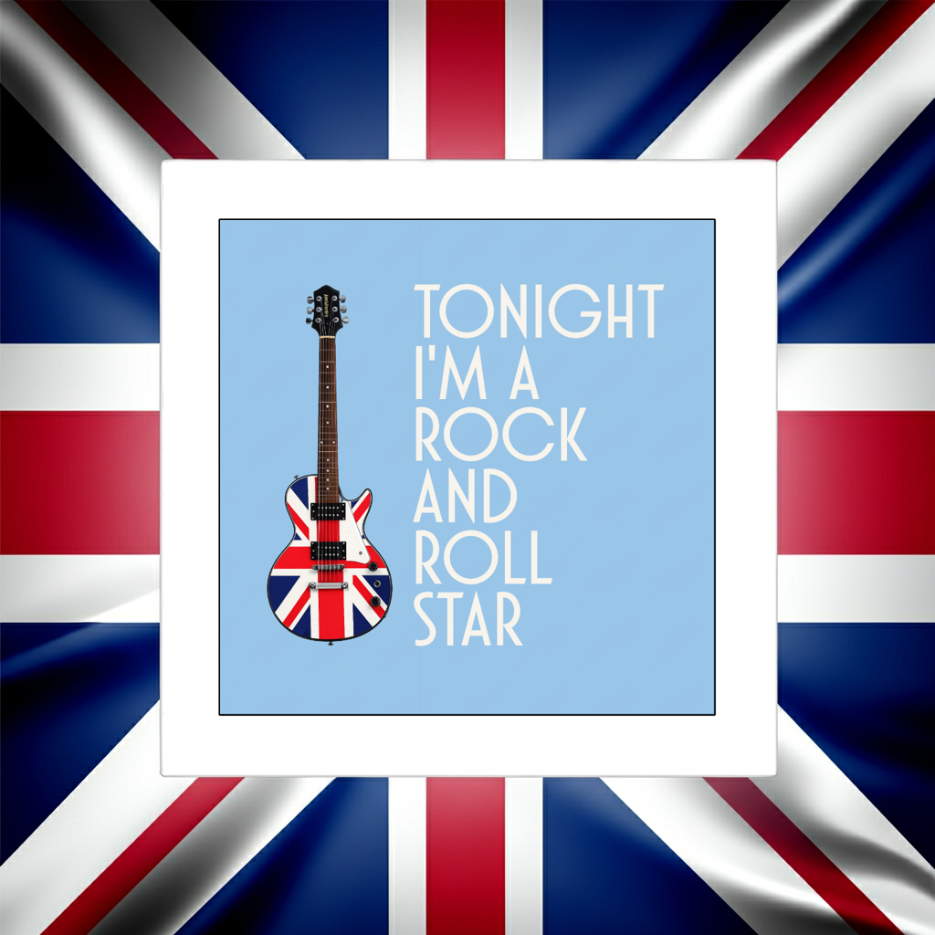 ROCK AND ROLL STAR LYRIC PRINT